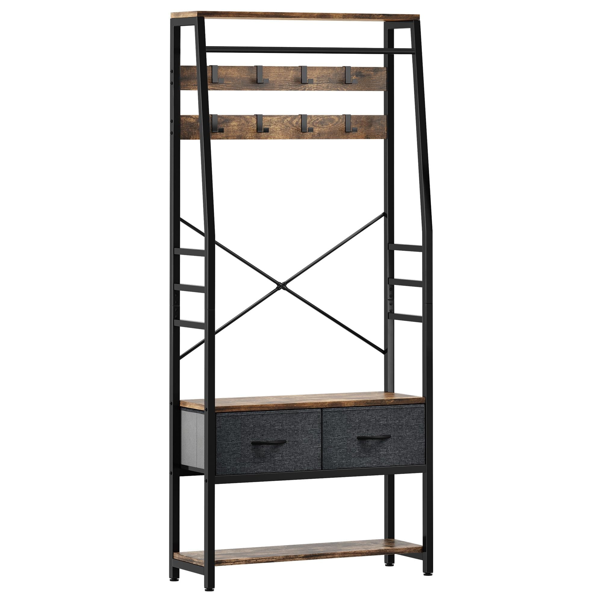 YITAHOME Coat Rack Stand with Shoe Storage, Floorstanding Hall Tree with Bench & 2 Foldable… product image