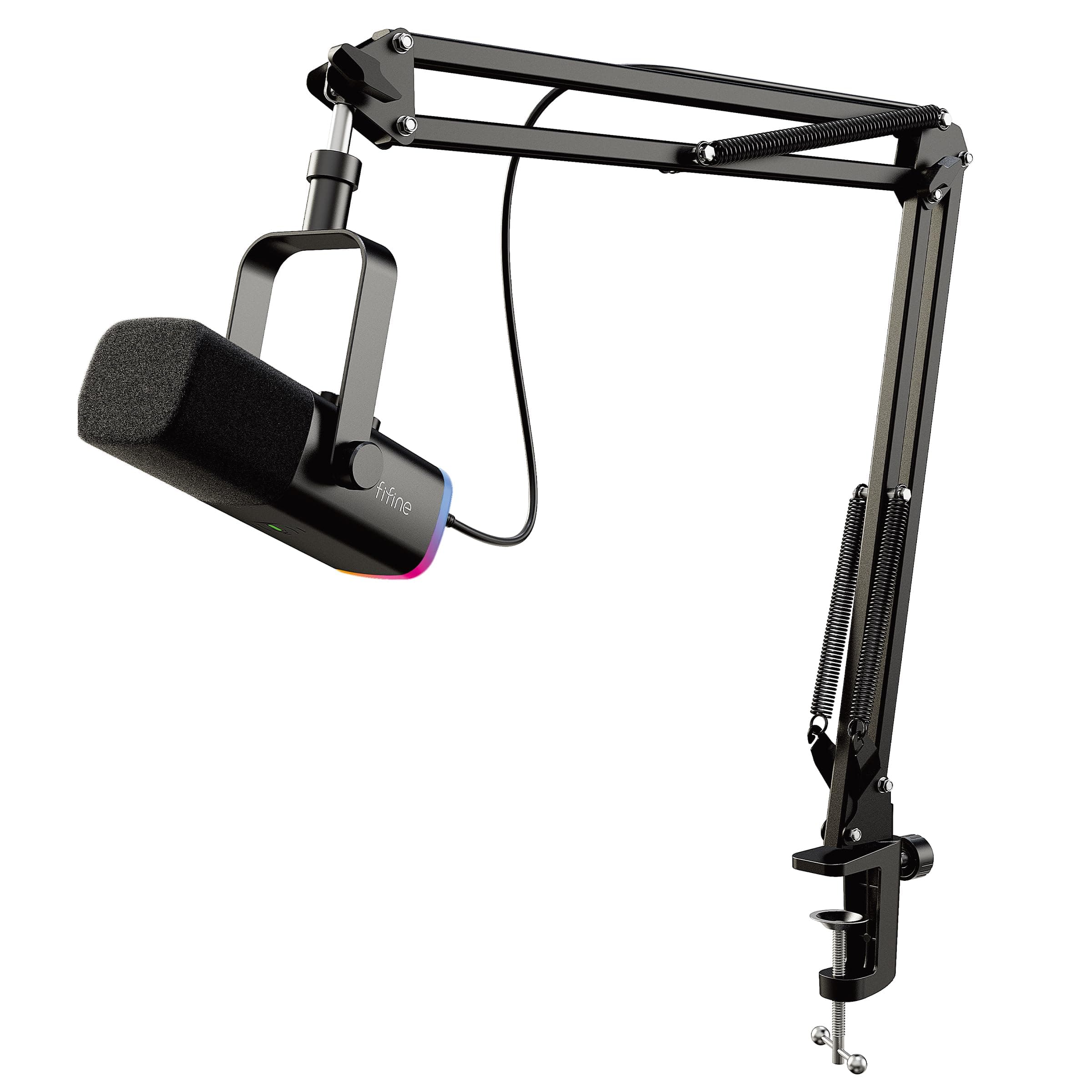 FIFINE XLR Streaming Mikrofon mit Arm für Podcast Studio, USB Dynamisch Microphone Gaming PC mit Stummschalttaste, für PS4/5 Mac Mixer Soundkarten product image