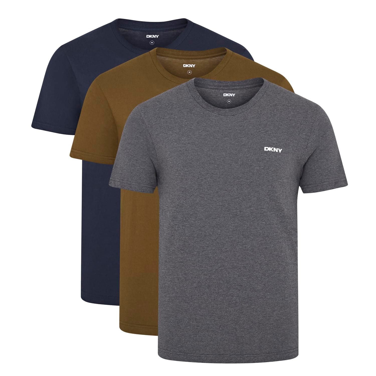 DKNY Men's Giants T-Shirt, Olive/Charcoal/Navy, XL (Pack of 3) product image