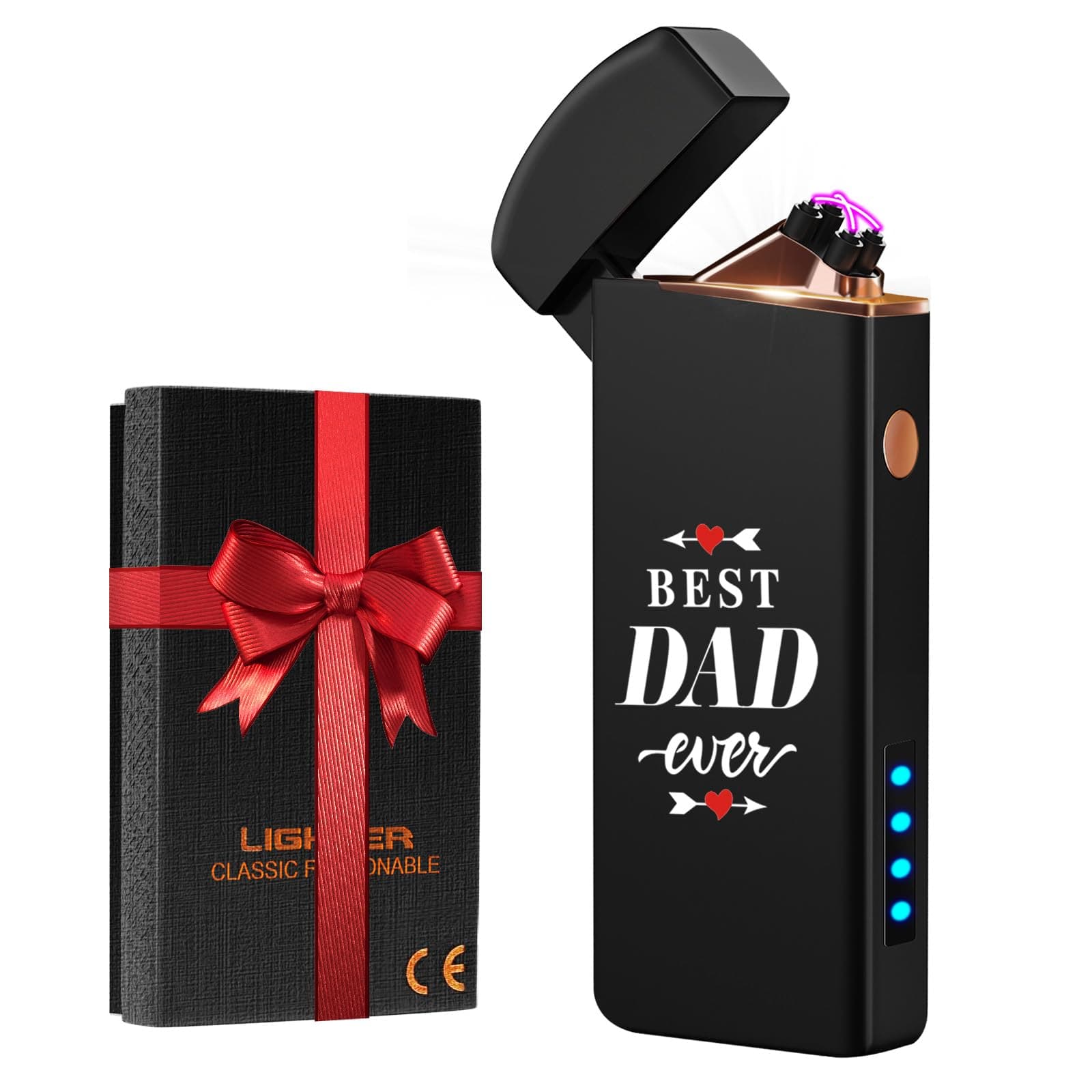 Coquimbo Fathers Day Dad Gifts for Men Him: Electric Lighter USB Rechargeable Windproof… product image
