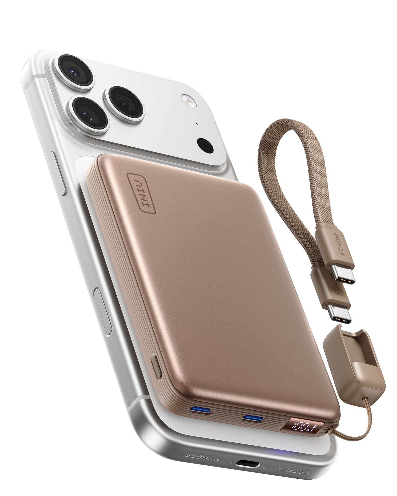 INIU 10000mAh Qi2.2 25W Wireless & 45W USB C Fast Charging Portable Charger product image