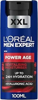 L'Oréal Paris Men Expert Moisturiser, Power Age Hydrating Face Cream 100ml | XXL Hyaluronic… product image