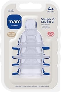 Bottle Teat Silicone | 4-piece teat set made of SkinSoft silicone, suitable for any MAM baby… product image
