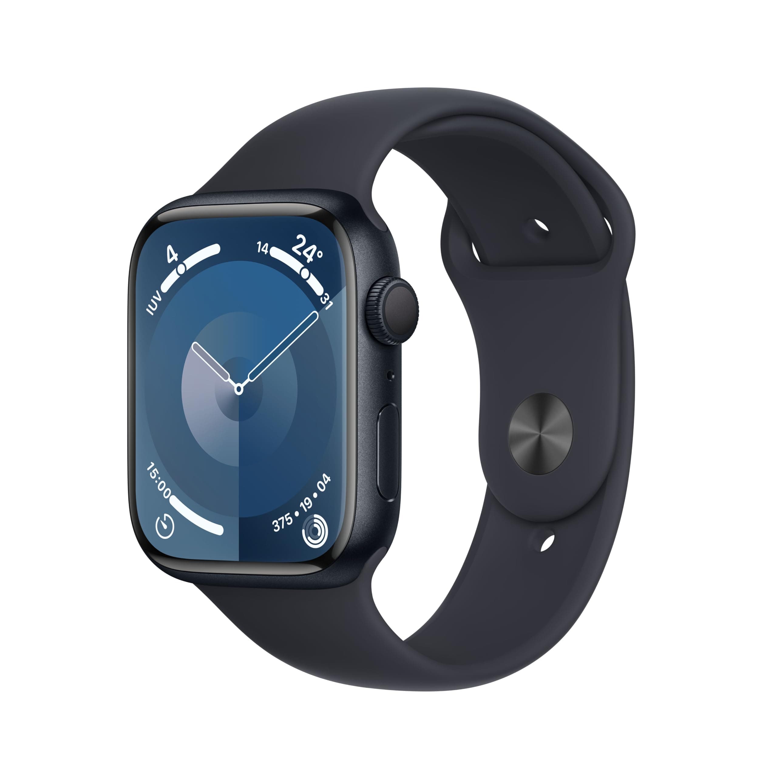 Apple Watch Series 9 (GPS, 45MM) - Midnight Aluminum Case with Midnight Sport Band, M/L (Renewed) product image
