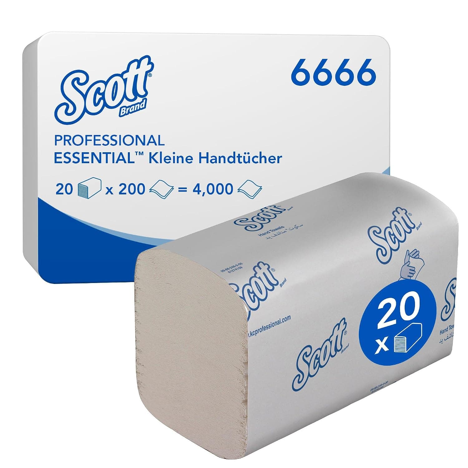 Scott Essential 2-Lagige Gefaltete Papierhandtücher - Weiße Einmalprodukte mit Prägung für… product image