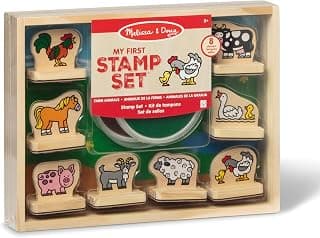 Melissa & Doug My First Wooden Stamp Set, Animals, Craft, Stamp Sets and Stencils, 3+, Gift… product image