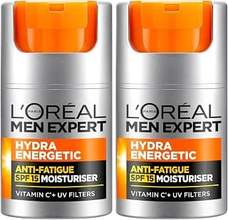 L’Oréal Paris men expert SPF 15 Hydra Energetic Anti Fatigue Moisturiser, White, 50 ml (Pack… product image