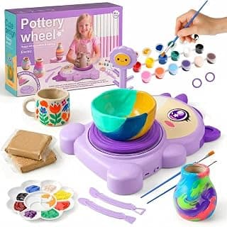 Pottery Wheel for Kids - Complete Pottery Studio & Clay Craft Kit with 2 Packs Air Dry… product image