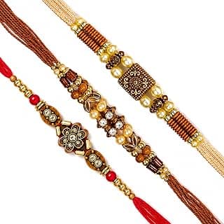 OBD 1 x Rakhi for Brother Assorted Design Traditional Raksha Bandhan Thread with Decorative… product image