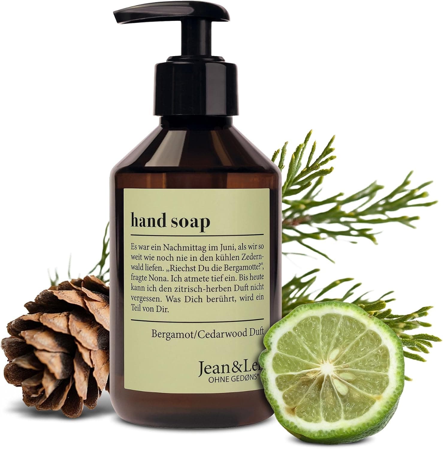 Jean & Len Bergamot & Cedarwood Hand Soap, Cleans Punished Hands, Suitable for Daily Use,… product image