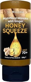 Melora 100% Pure and Certified Manuka Honey Squeeze Bottle (Ginger) product image