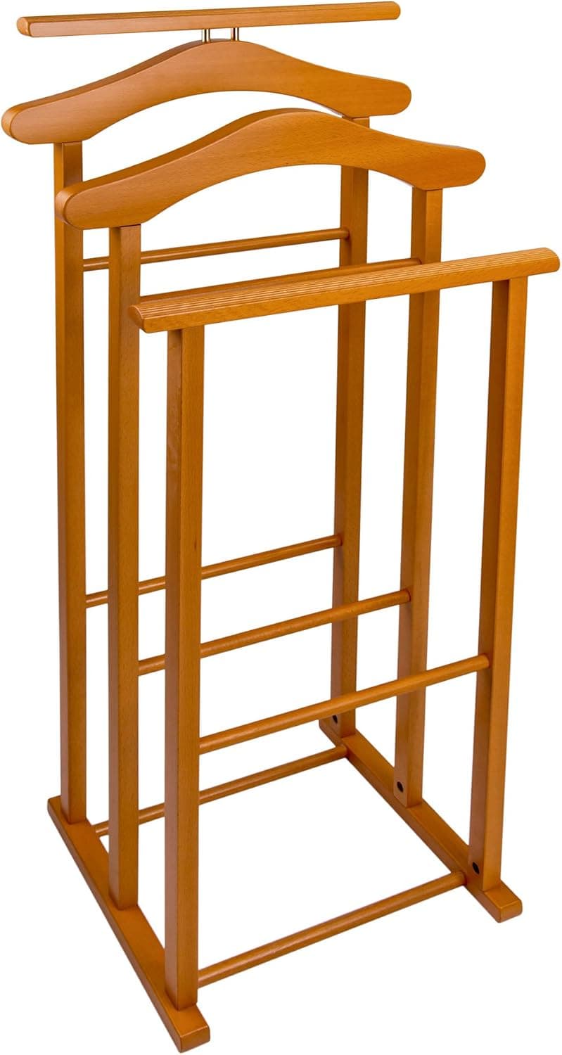 Arredamenti Italia 107 Maxi CILIEGIO Triple Valet Stand Cherry Wood 35 x 35 x 102 cm product image