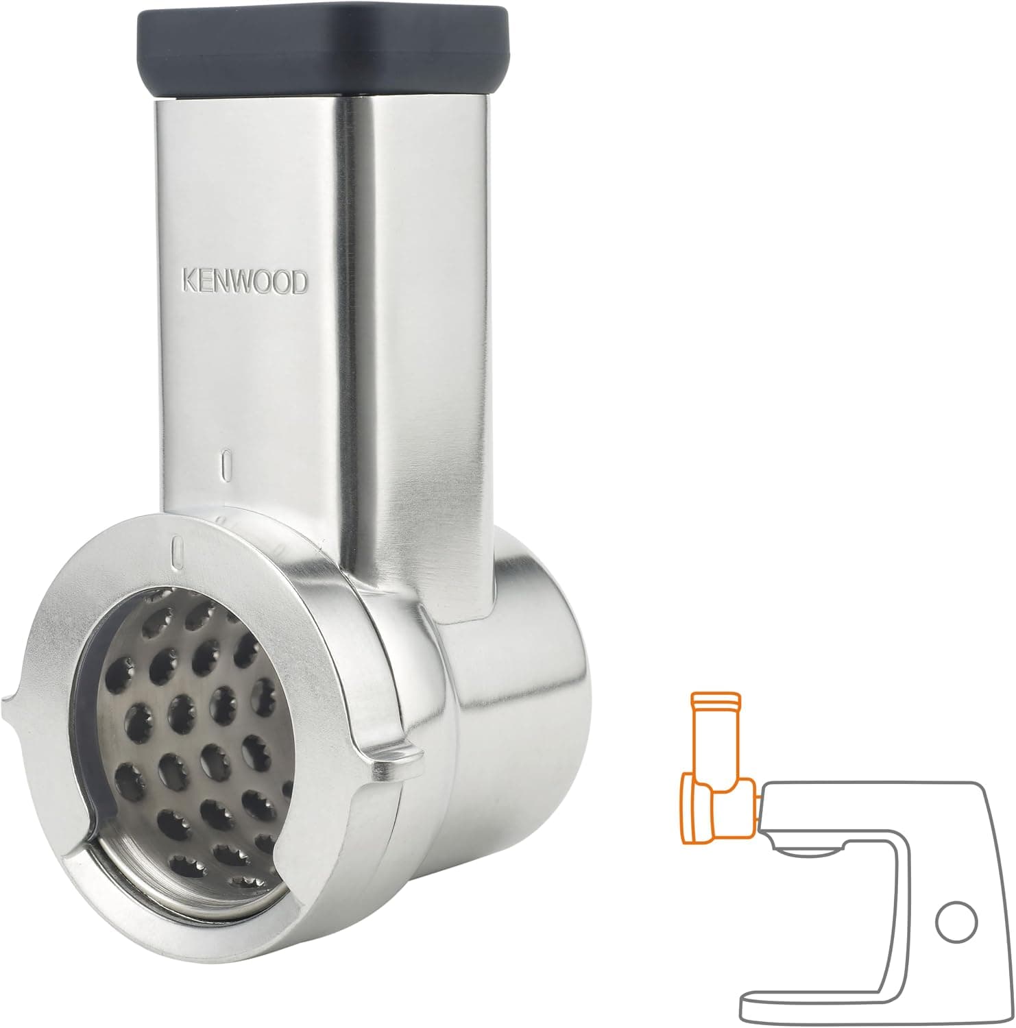Kenwood Trommelraffel KAX643ME, Zubehör für Kenwood Küchenmaschinen, elektrischer Zerkleinerer… product image
