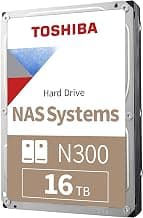 Toshiba N300 16TB NAS 3,5 Zoll interne Festplatte - CMR SATA 6 GB/s 7200 U/min 512 MB Cache -… product image