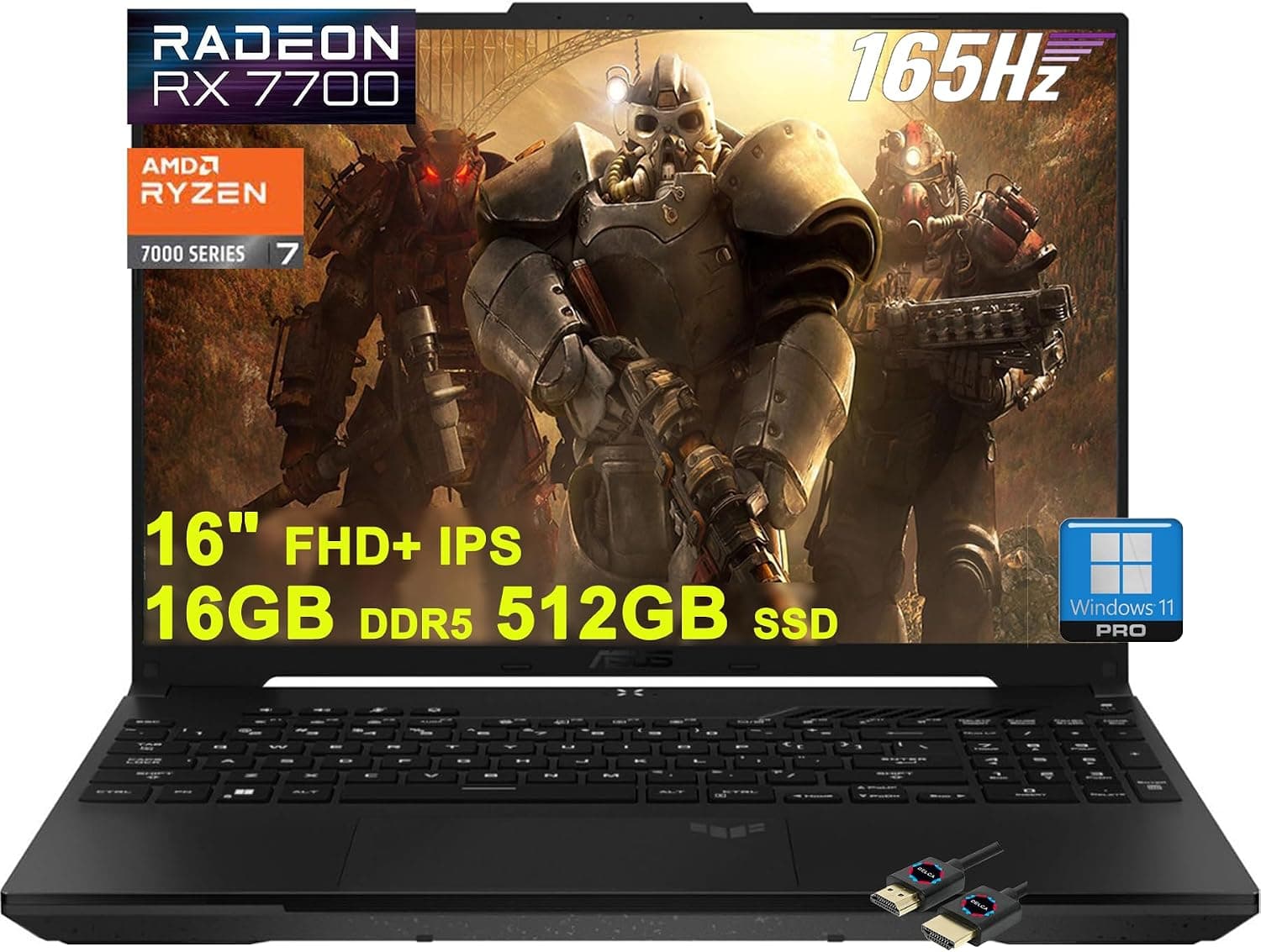 TUF Gaming A16 Laptop | 16 Inch FHD+ 165Hz 100% sRGB | AMD 8-Core Ryzen 7 7735HS | 16GB DDR5… product image