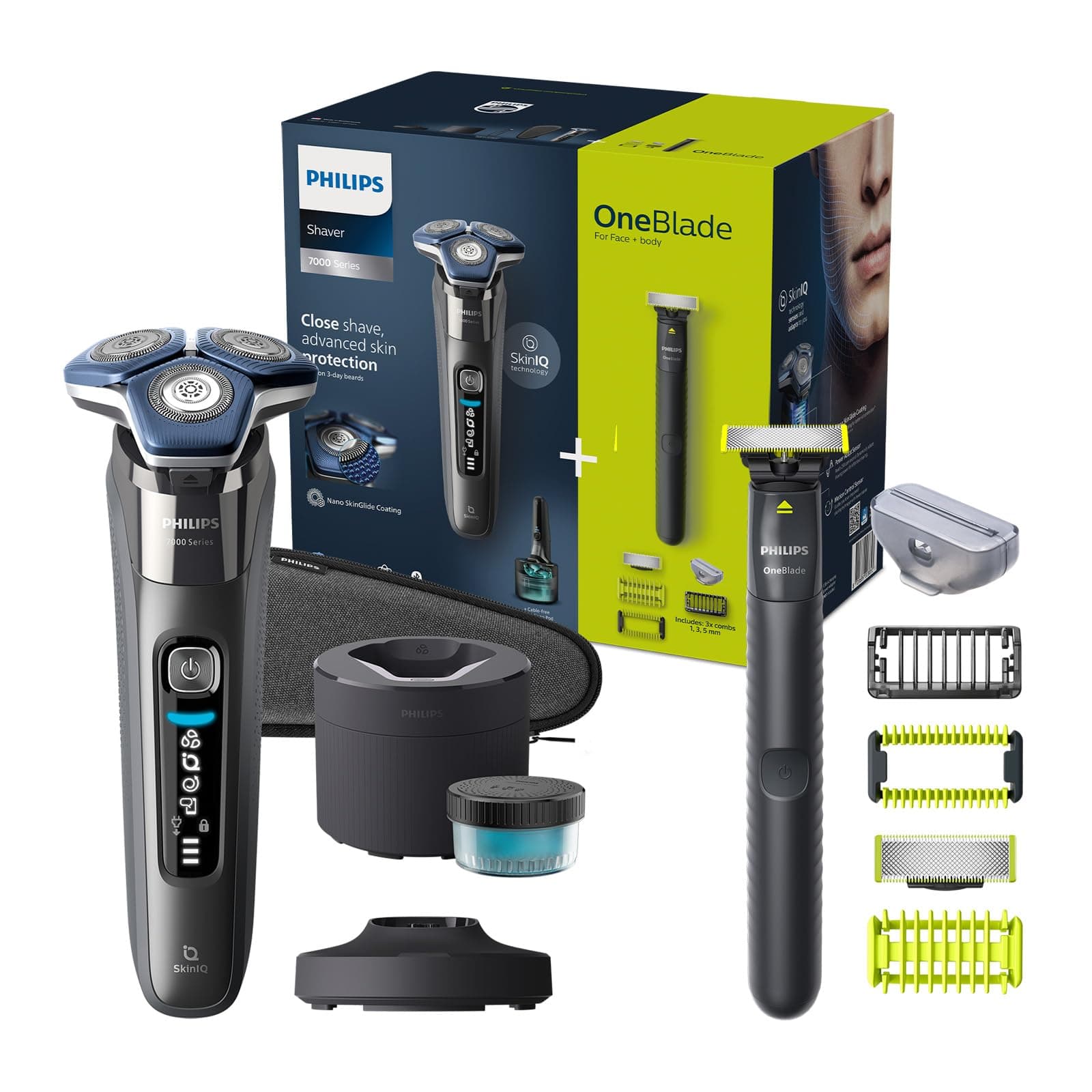 Philips Shaver S7000 – Nass- und Trockenrasierer, elektrischer Rasierer für Herren mit… product image