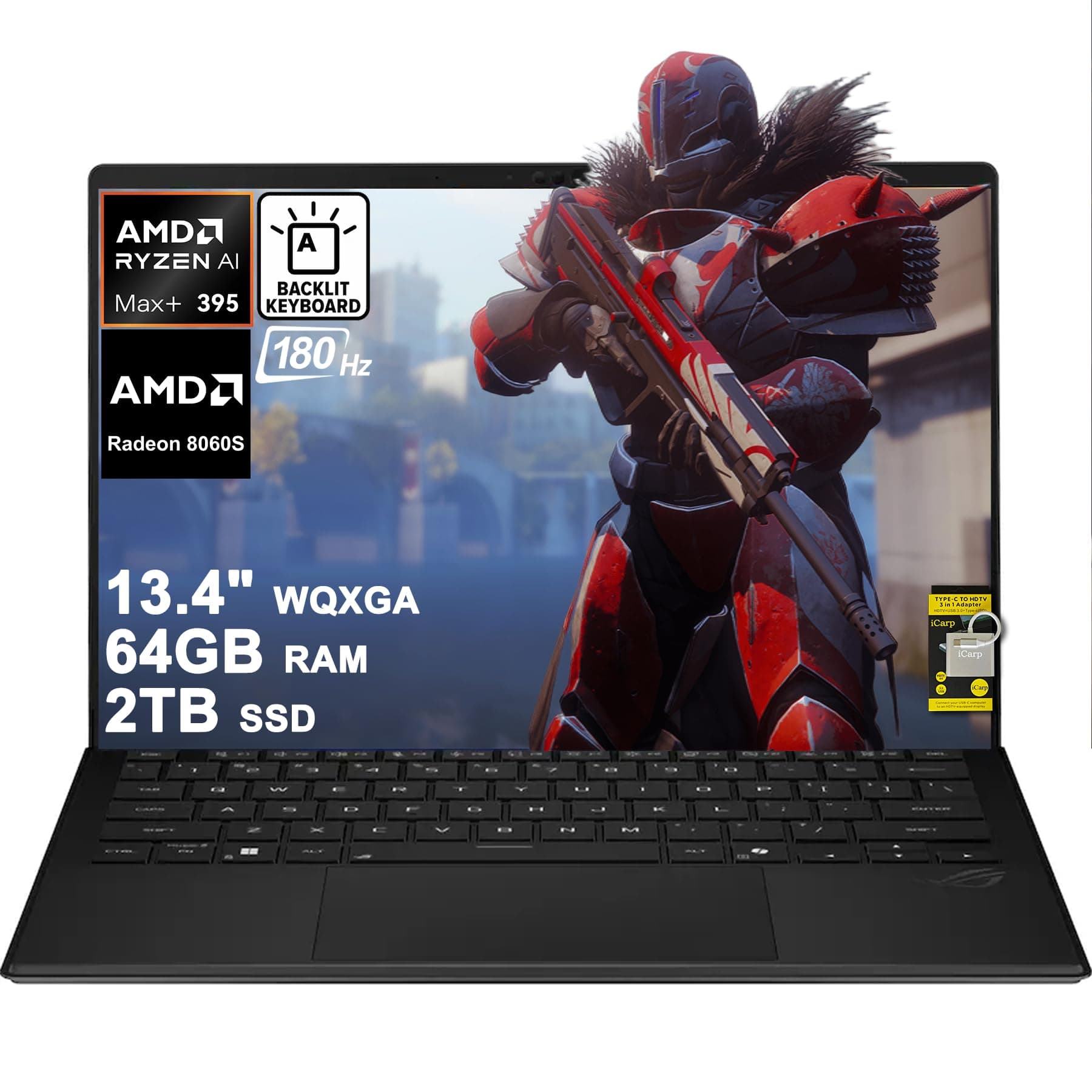 ASUS ROG Flow Z13 Gaming 2-in-1 Laptop 13.4" 2.5K 2560x1600 180Hz Touch 100% DCI-P3 AMD… product image