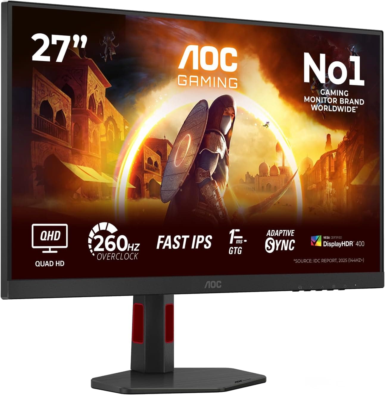 AOC Q27G4ZR 27 Zoll WQHD Gaming Monitor, 260Hz, Fast IPS Panel, 1ms GtG, HDR400, G-Sync… product image