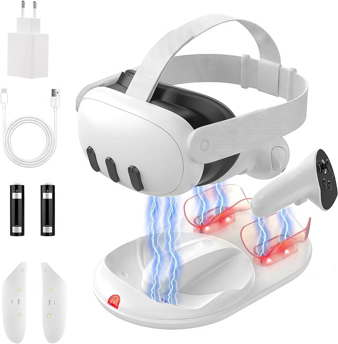 GEEKERA Charging Station Compatible with Meta Quest 3: Magnetic Charging Station for… product image