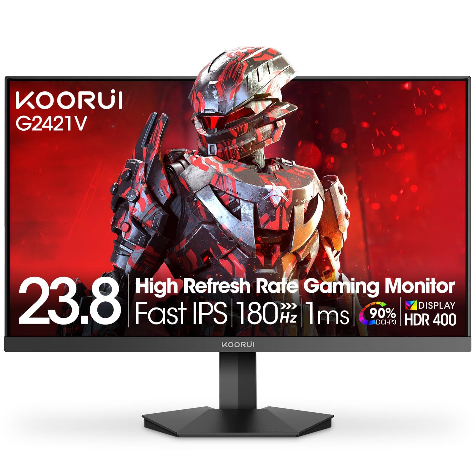 KOORUI G2421V 24 Pollici Gaming Monitor, Quad HD 1440p Computer Monitors 2k,Fast IPS, 180Hz,… product image