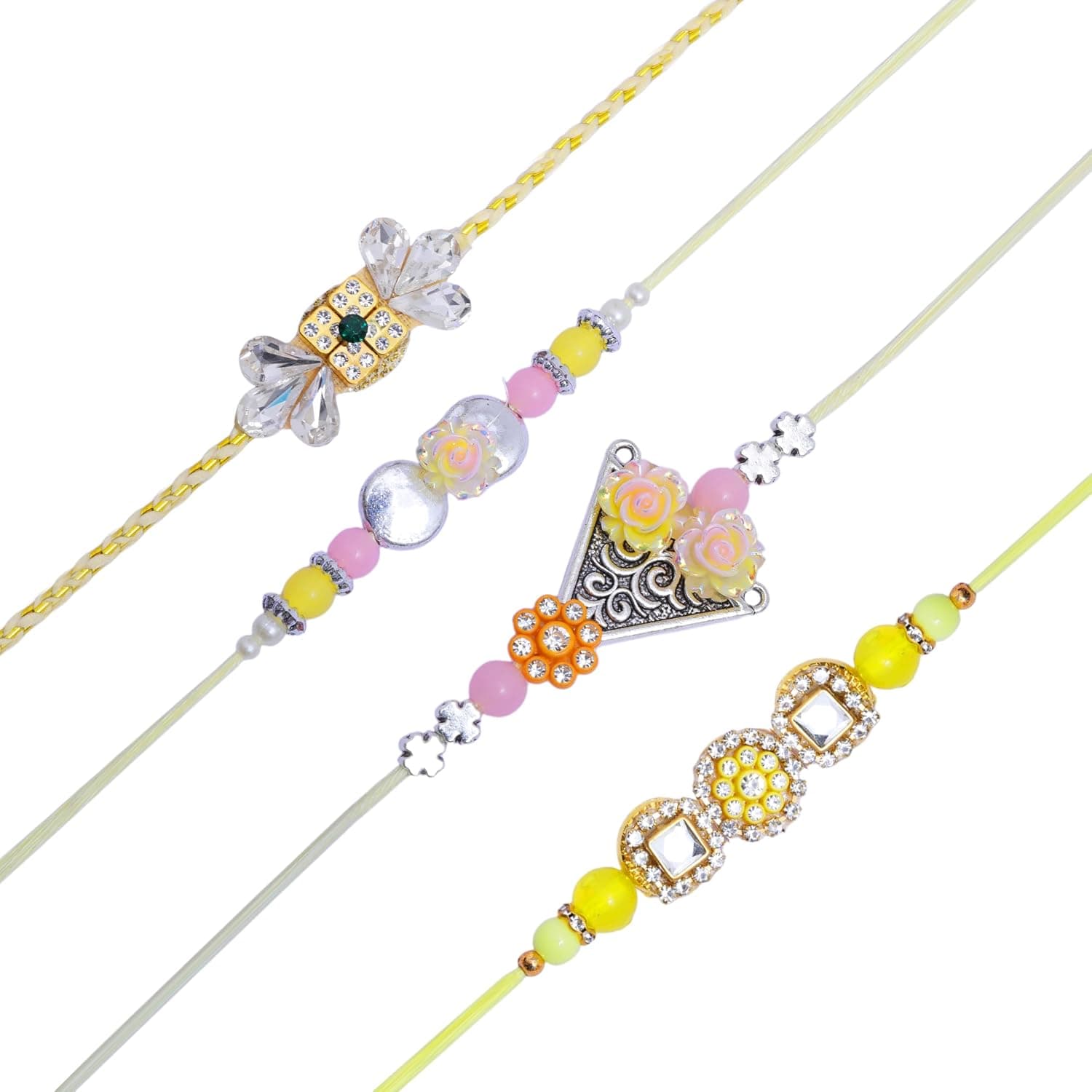 Rakhi for Brother Sister Set of 4 Rakhi Thread Bracelet Dora Set Gift Card product image