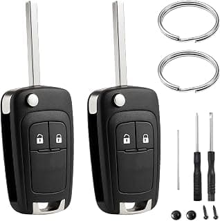 2 Pack Key Fob Case 2 Buttons Compatible for Opel Vauxhall Astra Insignia Adam Meriva B Mokka… product image