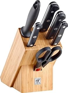 Gourmet Knife Block Set with Knives, 7-Piece, Special Stainless Steel, Black, Made in Germany product image