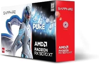 Sapphire Pure Radeon RX 9070 XT AMD 16 GB GDDR6 Grafikkarte 16.384 MB SAPPHIRE PURE OC… product image