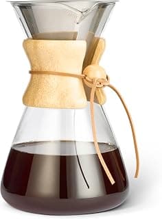 Amazon Basics Pour Over Coffee Maker, 1L, Borosilicate Glass, BPA-Free, Reusable Stainless… product image