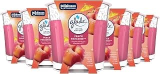 Scented Candle Jar Pack of 6, Peach Paradise, Up to 27 Hours Burn Time (6 x 112g) product image