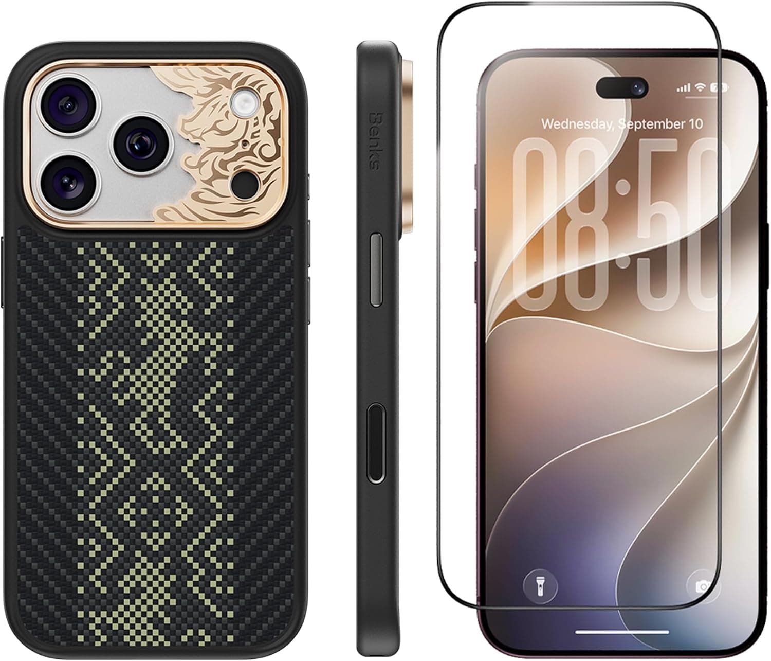 BENKS Bundle Cover ArmorPro & GlassWarrior Sapphire per iPhone 18 Pro Max product image