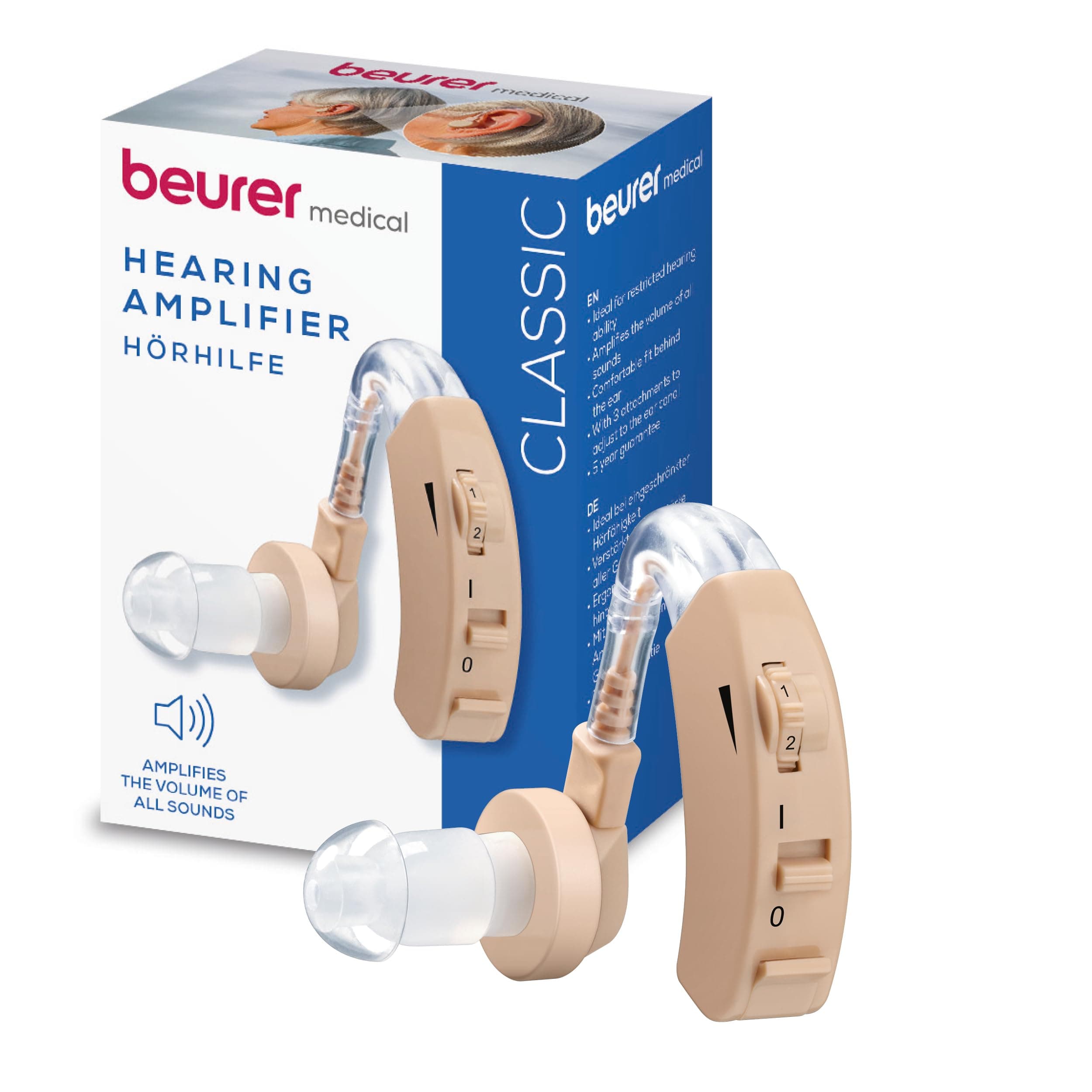 Beurer HA 20 Hörgeräuschverstärker mit ergonomischer Passform hinter dem Ohr, individuelle… product image