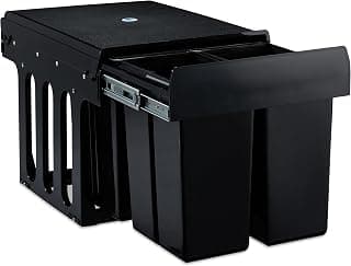 Built-In Rubbish Bin, 4-Way, Pull-Out Kitchen Bin for Base Cabinet, 4 x 8 Litres, 35.1 x 34.3… product image
