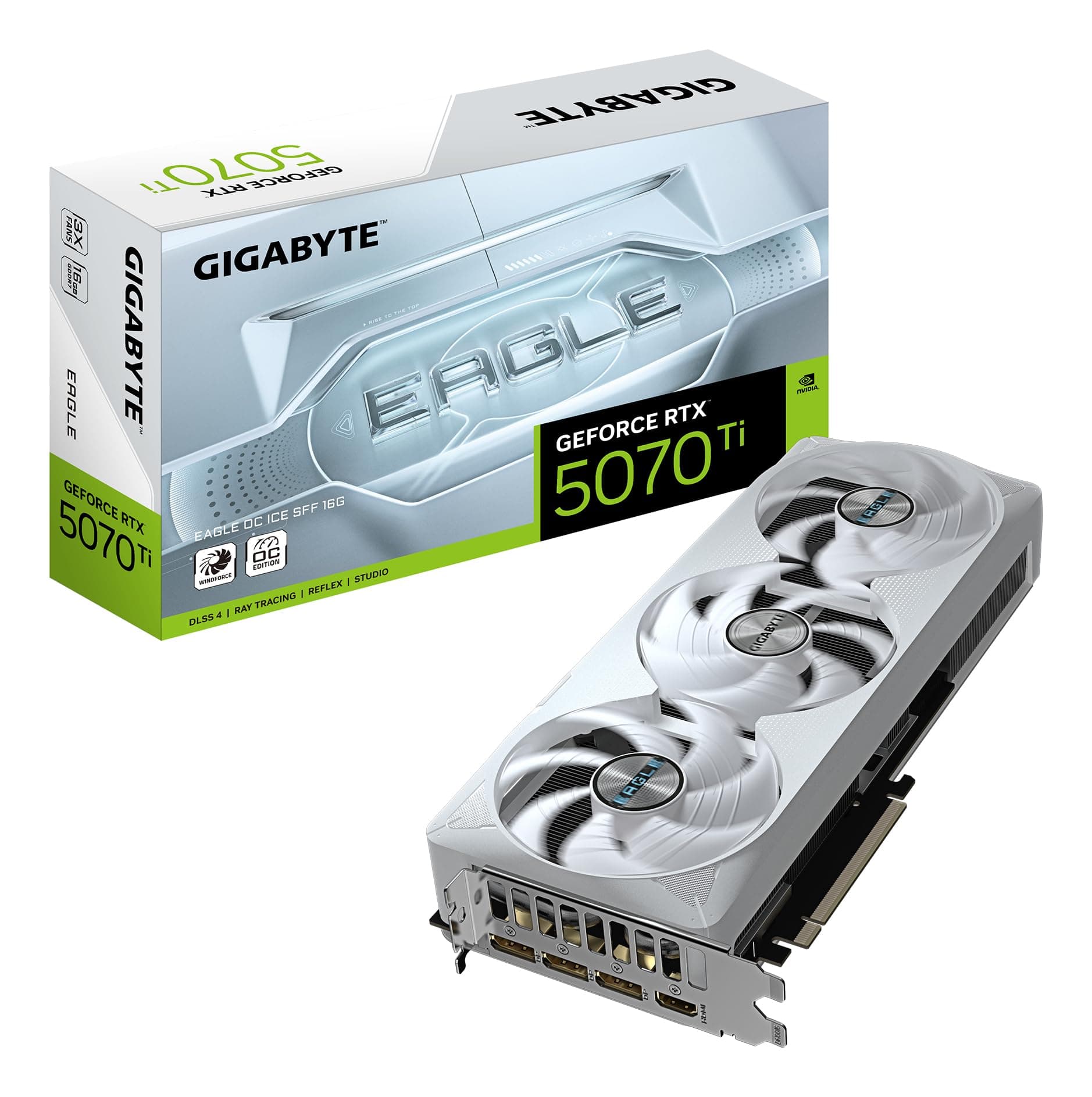 Gigabyte GeForce RTX 5070 Ti EAGLE OC ICE SFF 16G Graphics Card - 16GB GDDR7, 256bit, PCI-E… product image