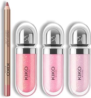 KIKO Milano Lip Glow Trio | Precision Automatic Lip Liner 03, Smart Fusion Lipstick 405 & 3D… product image