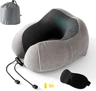 Good Nite Travel Pillow Neck Memory Foam Support Pillow for Adults Travel Airplane Camping Car… product image