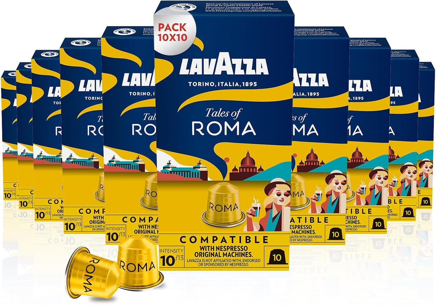 Lavazza Tales Of Roma Espresso Capsules Nespresso® Compatible | Intensity 10 - Arabica &… product image