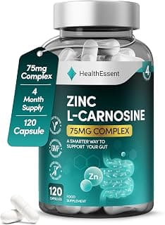 HealthEssent Zinc L-Carnosine 75mg Gut & Stomach Health Supplement 120 Caps | 17mg Elemental… product image