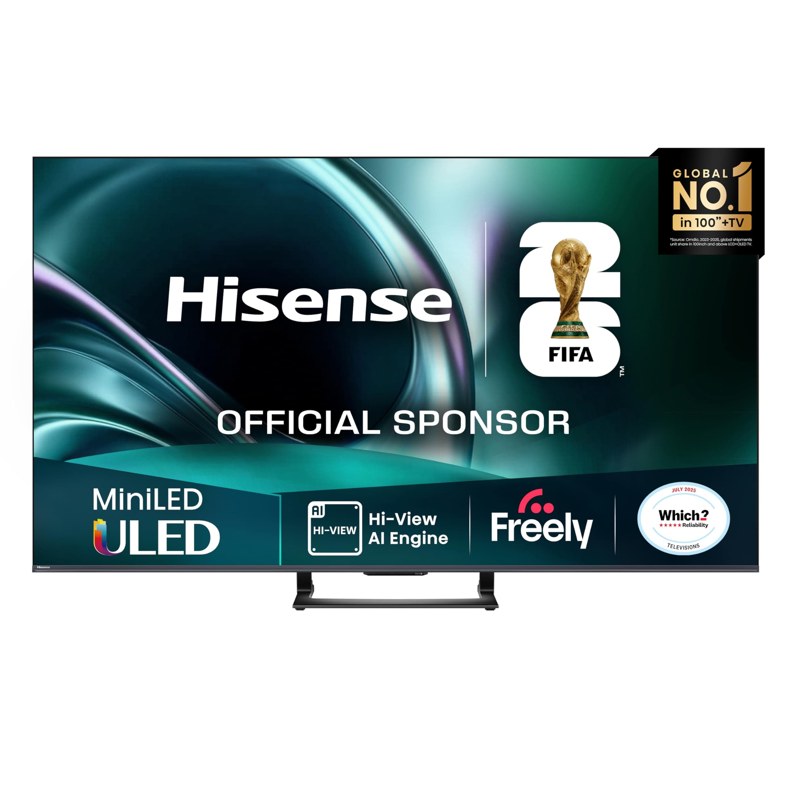 Hisense 55" 55U7QTUK MiniLED QLED 144Hz Smart AI TV - Hi-View AI Engine, 144Hz Game Mode PRO,… product image