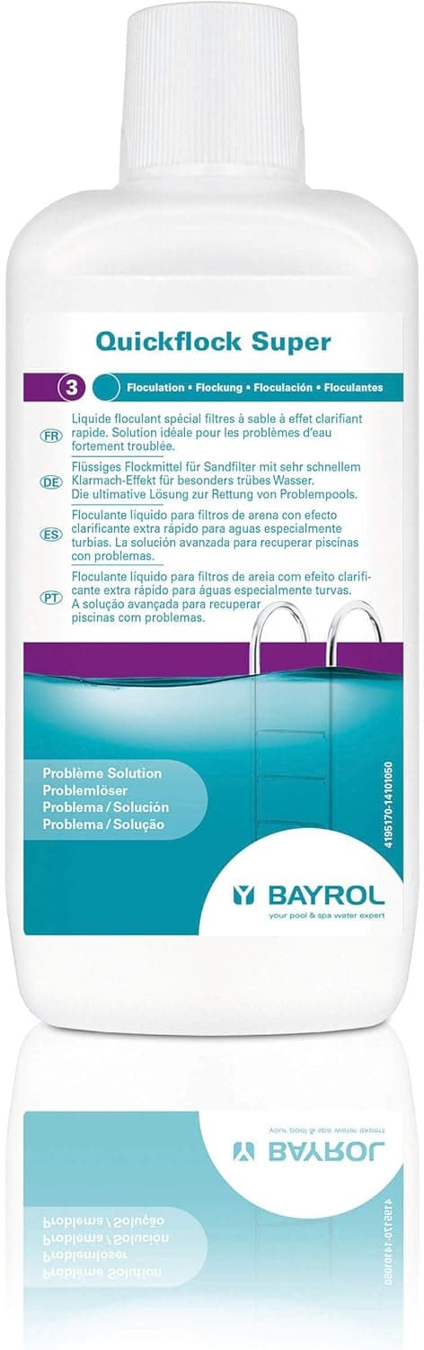 BAYROL Quickflock Super 1 L - Flockungsmittel Pool Sandfilter, flüssig - Sehr schneller… product image