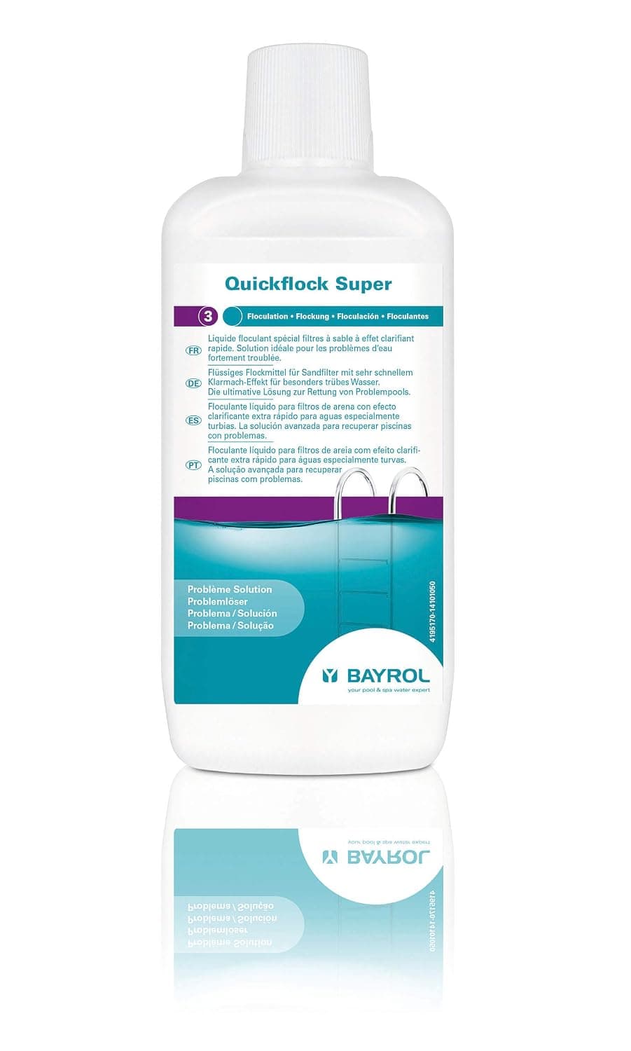 BAYROL Quickflock Super 1 L Flocculant Pool Sand Filter, Liquid, Very Fast Clarifying Effect… product image