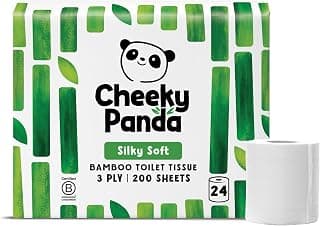 Bamboo Toilet Rolls Bulk Buy – 24 Rolls of 3 Ply Toilet Paper | Plastic Free Packaging and… product image