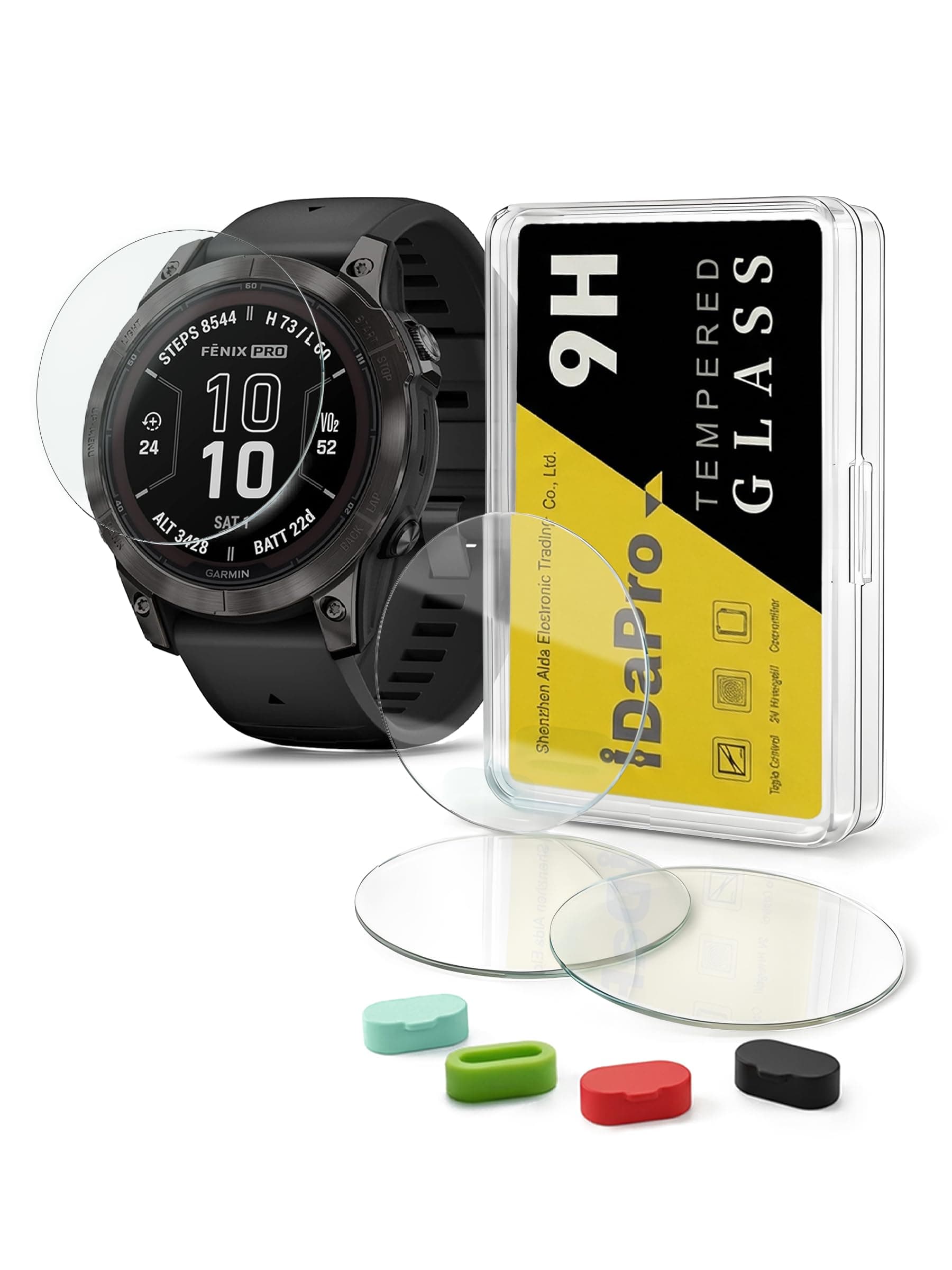 iDaPro [4Pcs Vetro Temperato per Garmin Fenix 7 Pro Solar/fenix 7 Pro Solar Sapphire Pellicola… product image