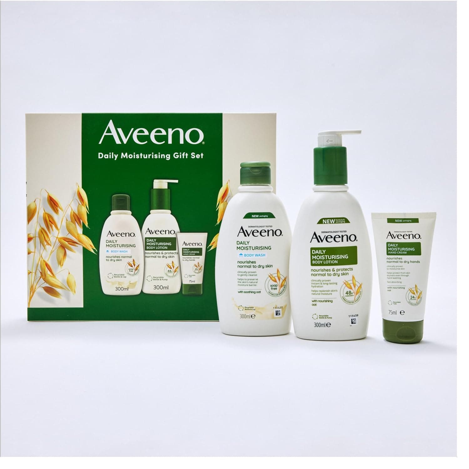 Aveeno Daily Moisturising Gift Set for Normal to Dry Skin, with Soothing Oat Extract, Body… product image