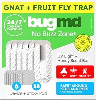 No Buzz Zone - Flying Insect Trap Catcher Indoor Fly Safer Home Fruit Traps for Gnat Moth… product image