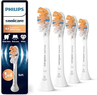 Philips Sonicare A3 Premium All-in-One, Original Ersatzbürstenköpfe, Weiß, 4er-Pack, HX9094/87 product image