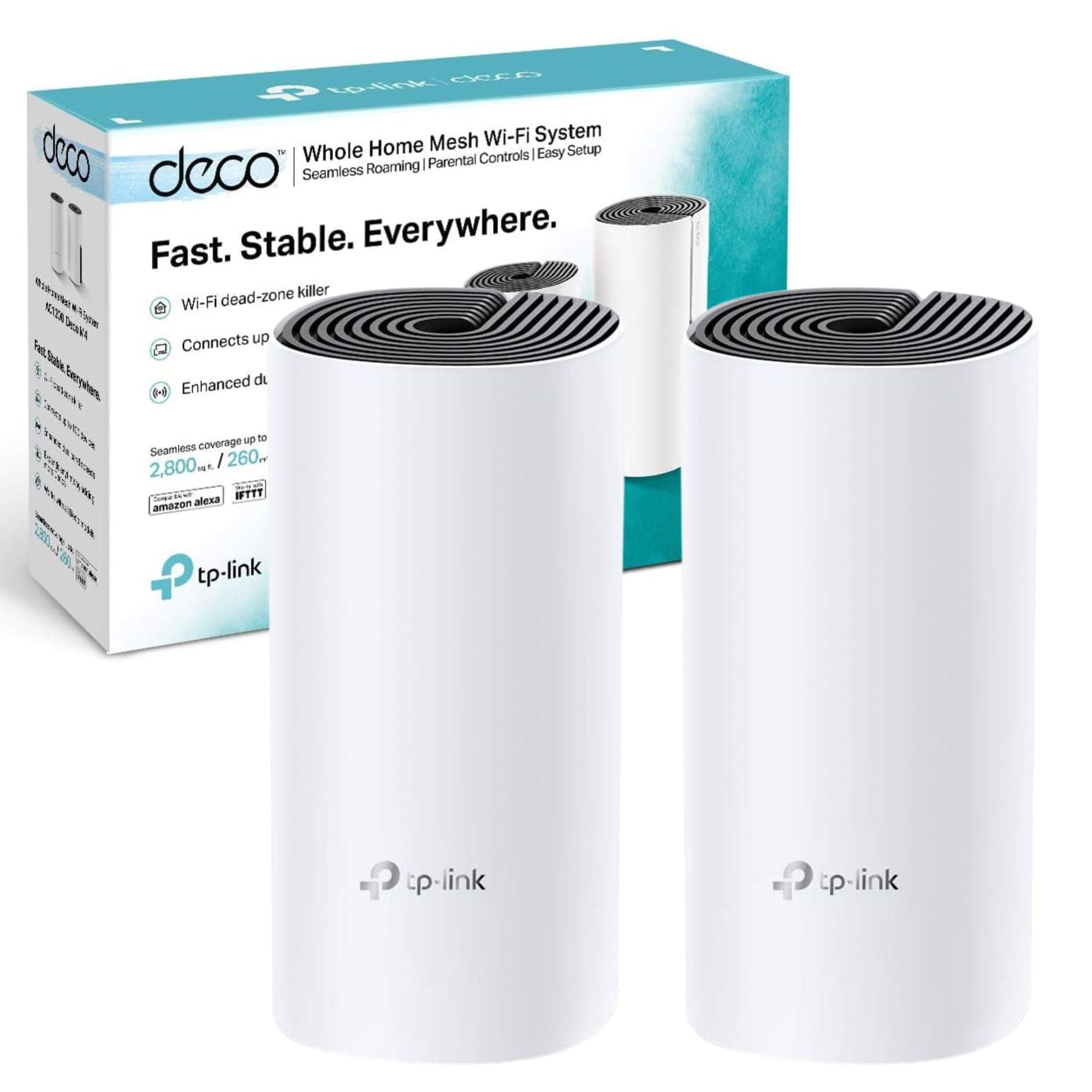 TP-Link Deco M4 Whole Home Mesh Wi-Fi System, Seamless and Speedy Up To 2800 Sq ft coverage,… product image