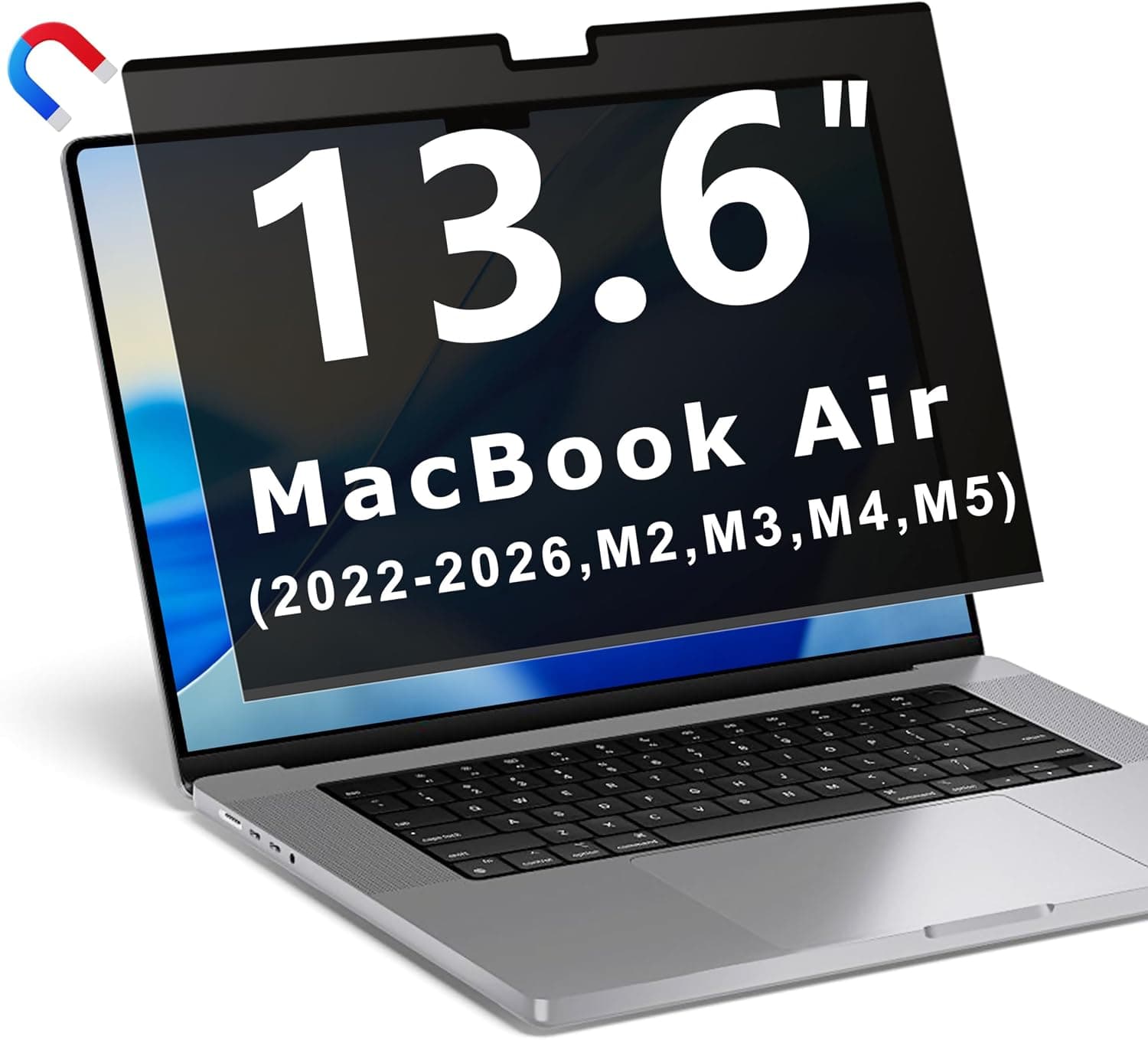 Magnetic Privacy Filter for Macbook Air 13.6 Inch (2022-2026, M2, M3, M4, M5), Removable… product image