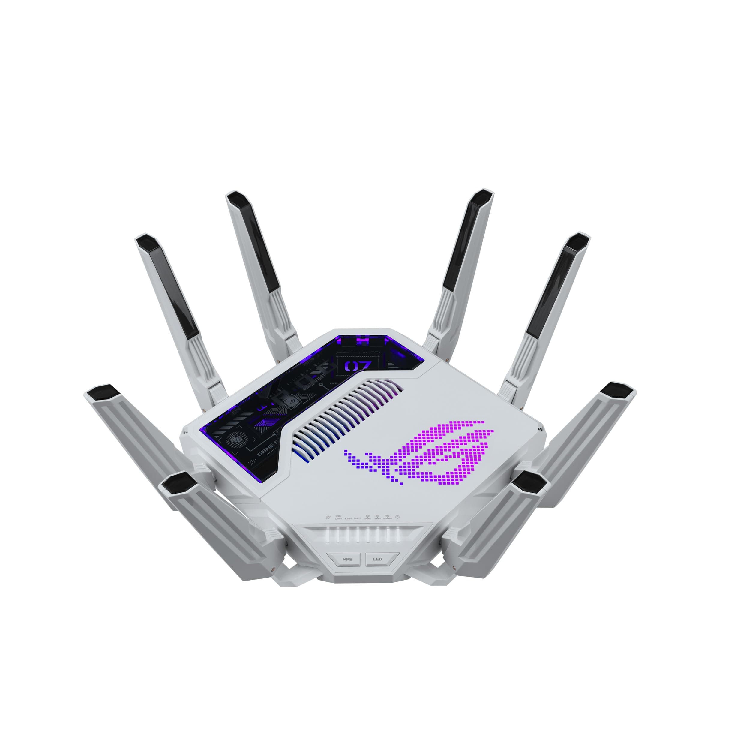 ASUS ROG Rapture GT-BE19000AI Tri-Band Gaming Router (320MHz, WiFi 7, 802.11be, bis zu 325m² Abdeckung, Triple Level Security, AiMesh Whole Home Mesh WiFi, Dual 10G Ports, AI WLAN Erkennung) product image