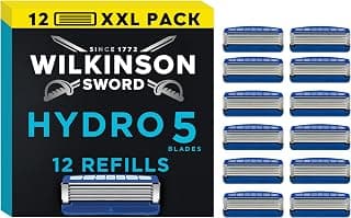 Hydro 5 Razors for Men, 12 Replacement Blades, Moisturising Gel Pools and Folding Trimmer product image